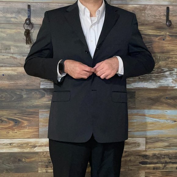 Pronto Uomo Couture 100% Wool Charcoal Gray Dual Vents Blazer Sport Jacket 46L - Picture 5 of 10